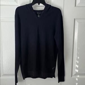 Kenneth Cole Men's Dark Navy V-Neck waffle weave shirt NWT size small